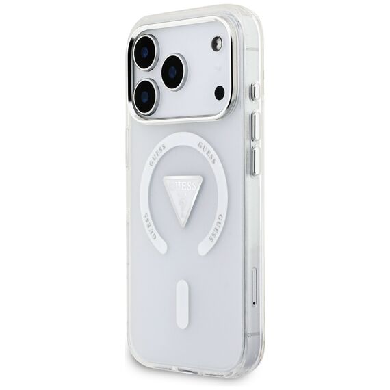 Etui Guess IML Gradient Triangle Logo MagSafe na iPhone 17 Pro - przezroczyste