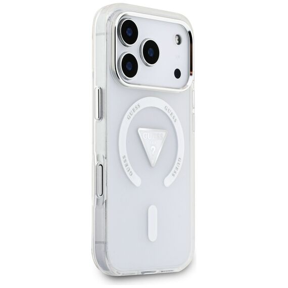 Etui Guess IML Gradient Triangle Logo MagSafe na iPhone 17 Pro - przezroczyste