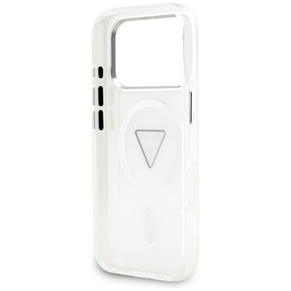 Etui Guess IML Gradient Triangle Logo MagSafe na iPhone 17 Pro - przezroczyste