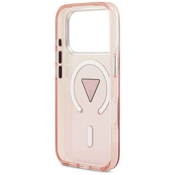 Etui Guess IML Gradient Triangle Logo MagSafe na iPhone 17 Pro - różowe