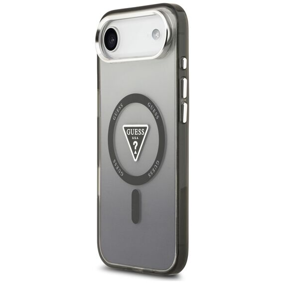 Etui Guess IML Gradient Triangle Logo MagSafe na iPhone Air - czarne