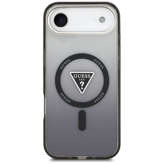 Etui Guess IML Gradient Triangle Logo MagSafe na iPhone Air - czarne