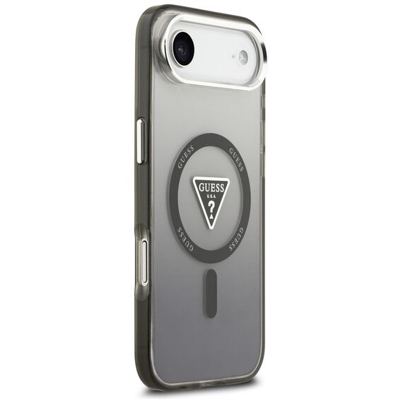 Etui Guess IML Gradient Triangle Logo MagSafe na iPhone Air - czarne