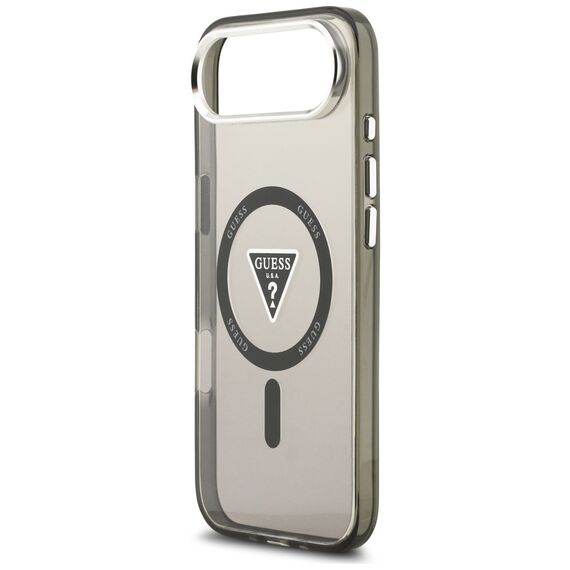 Etui Guess IML Gradient Triangle Logo MagSafe na iPhone Air - czarne