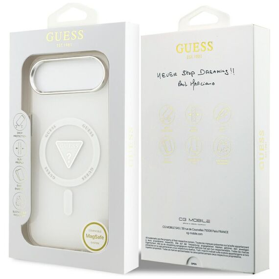 Etui Guess IML Gradient Triangle Logo MagSafe na iPhone Air - przezroczyste