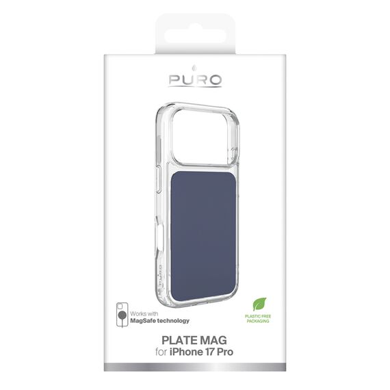 Puro Plate Mag Case for iPhone 17 Pro Compatible with MagSafe - Blue