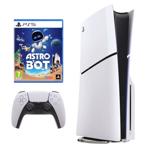 Sony PlayStation 5 Slim Disc- Astro Bot Bundle 1TB Console White | Techbox