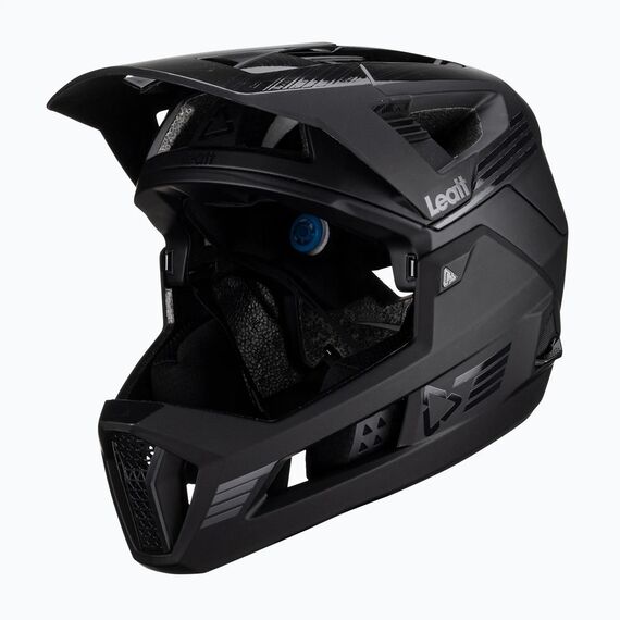 LEATT MTB Enduro 4.0 V23 bicycle helmet with removable chin bar, size M, black