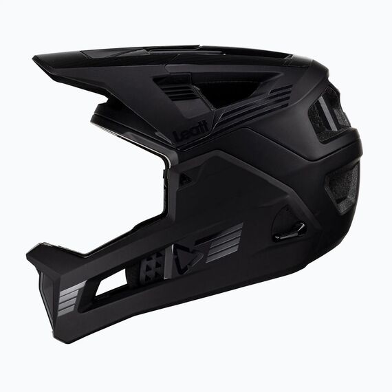 LEATT MTB Enduro 4.0 V23 bicycle helmet with removable chin bar, size L, black