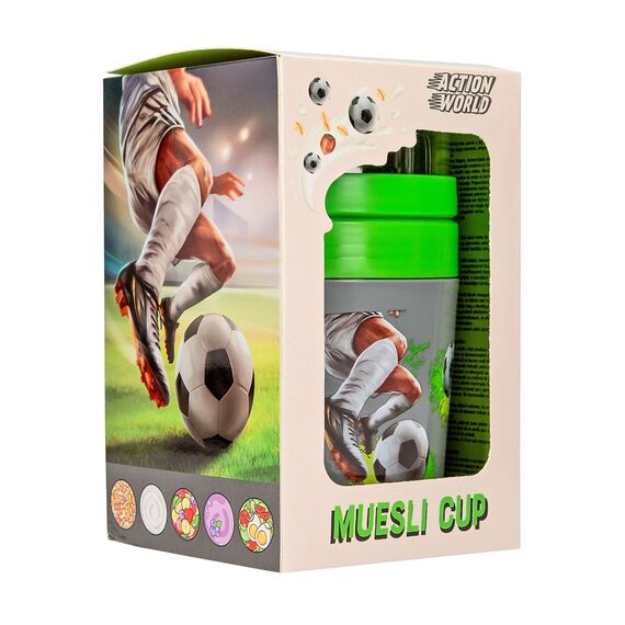 Dino World - Action World Muesli Cup - Grey and Green - 500 ml / Toys