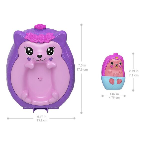 Polly Pocket - Wearable Hedgehog Mom & Baby Compact (JBJ91) / Toys
