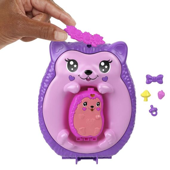Polly Pocket - Wearable Hedgehog Mom & Baby Compact (JBJ91) / Toys