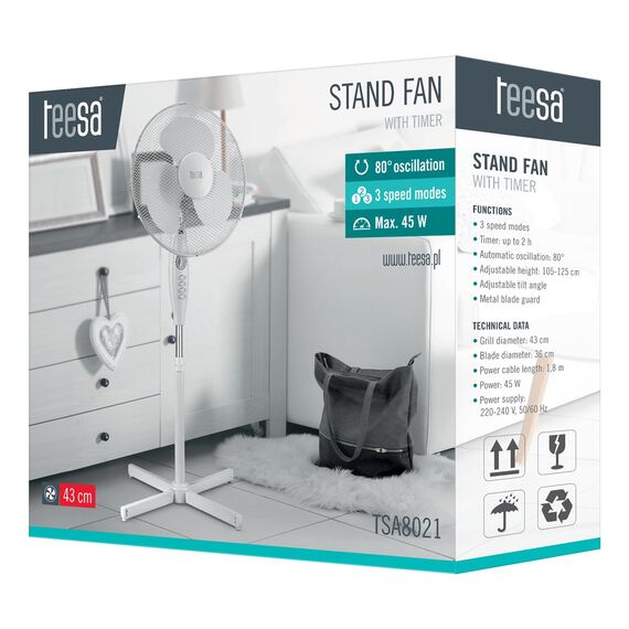 Teesa TSA8021 household fan White
