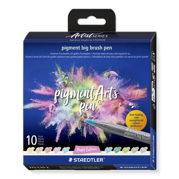 Staedtler – Big Brush – 10 pcs Assorted – Pastel Colours (373 C10‑2) / Toys