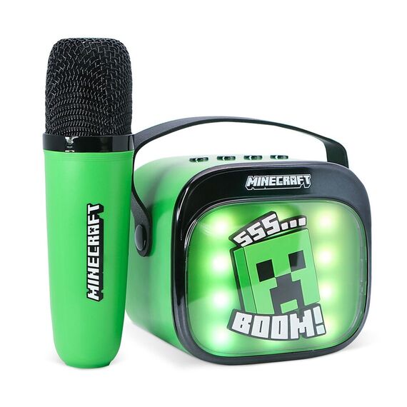 OTL - Light Up Wireless Karaoke Speaker W/ Microphone - Minecraft / Toys