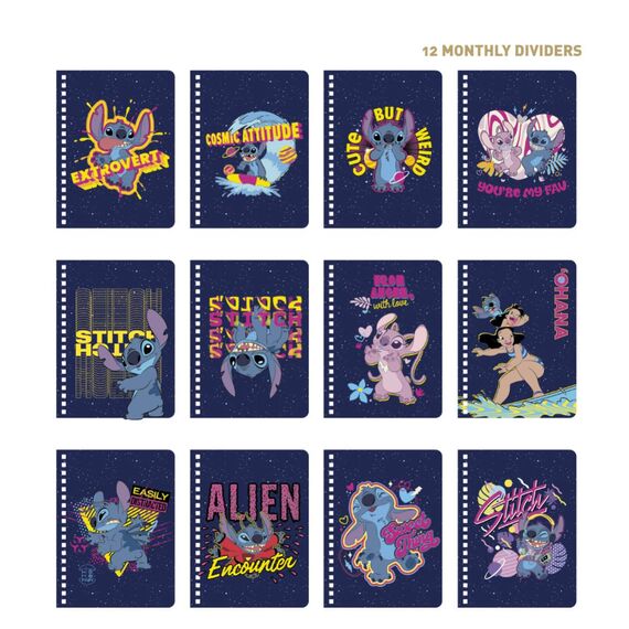 STITCH - Undated Weekly Planner Calendar + Dividers - 19 x 24 x 2 cm