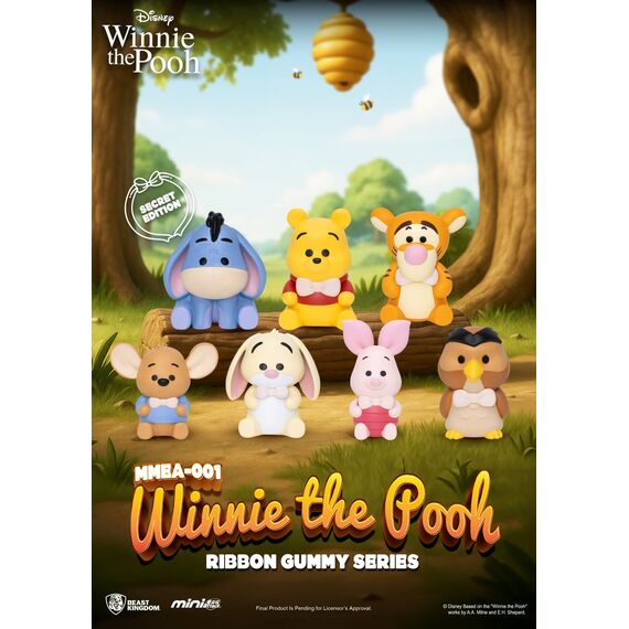 WINNIE THE POOH - Ribbon Gummy Series - Set 24 Figure Blind Box 3.5cm