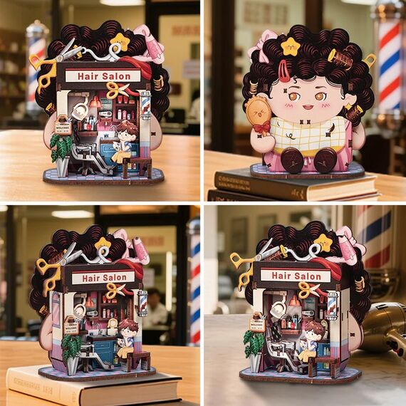 TALEBOX CORNER - Mini House Kit - Hair Salon - 53pc