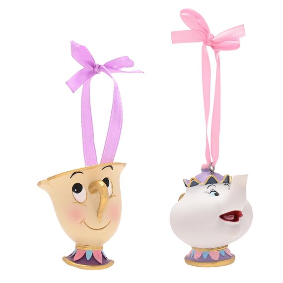 DISNEY - Chip & Mrs Potts - Set of 2 Hanging Decoration