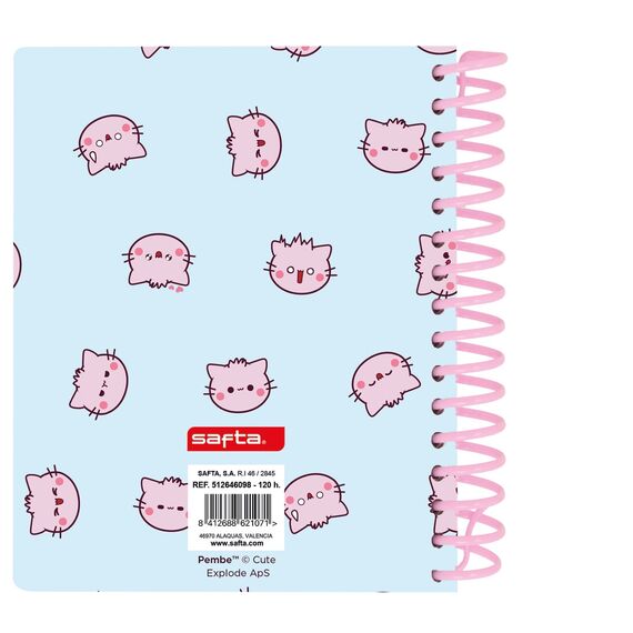 THE PINK CAT - A6 Notebook
