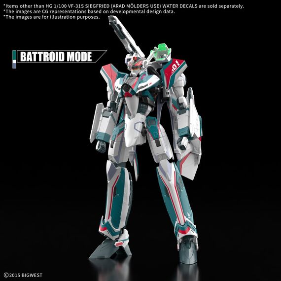 MACROSS - HG 1/100 VF-31S Siegfried Water Decals - Model Kit