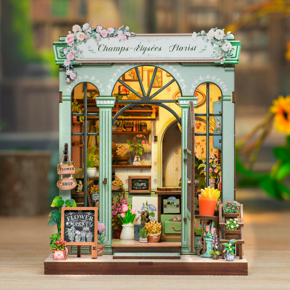 MINIATURE HOUSE - DIY - Champs-Elysées Florist - 199pc + LED Light