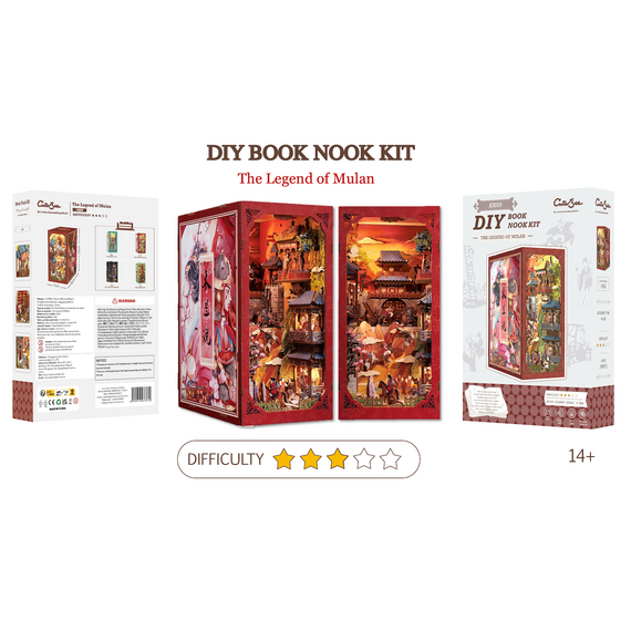BOOK NOOK KIT - DIY - The Legend of Mulan - 298pc + LED Light