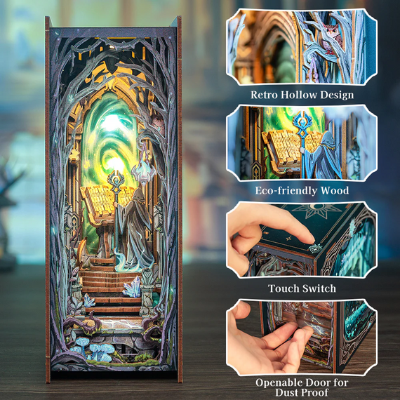 BOOK NOOK KIT - DIY - The Gate of Wonderland - 107pc + LED Light