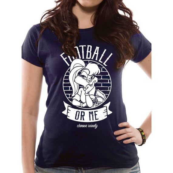 LOONEY TUNES - T-Shirt IN A TUBE- Football or Me GIRL (M)