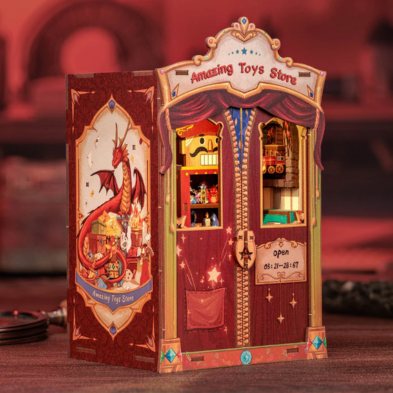 BOOK NOOK KIT - DIY - Amazing Toy Store - 107pc + LED Light