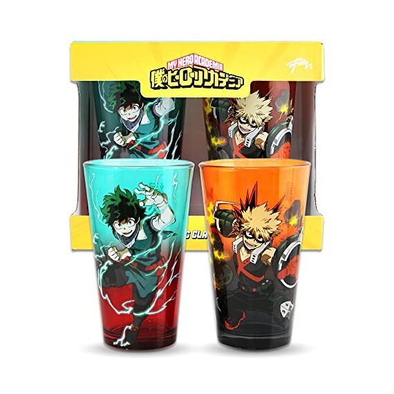 MY HERO ACADEMIA - Izuku & Bakugo - Pack of 2 450ml glass