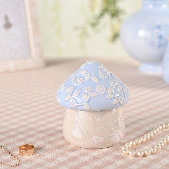 ALICE IN WONDERLAND - Mushroom - Embossed Trinket Box