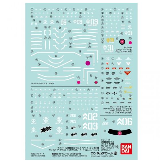 GUNDAM - RG 1/144 Decal 119 The Origin - Model Kit