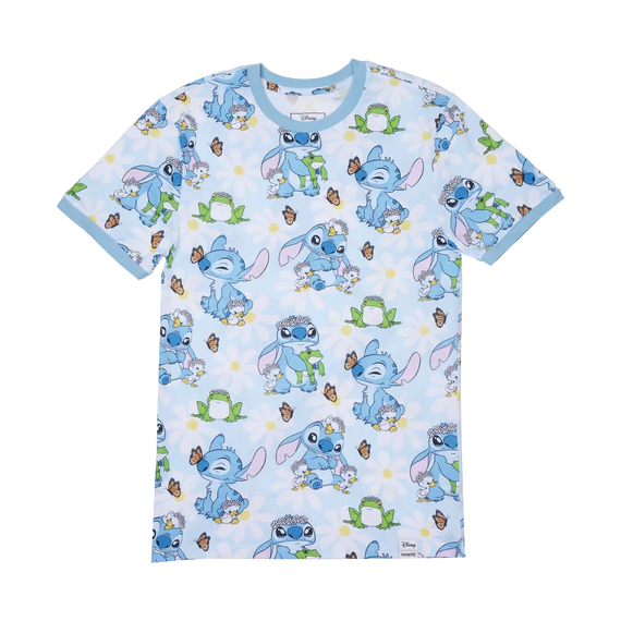 LILO AND STITCH - Springtime Stitch - T-Shirt Unisex Loungefly (XL)