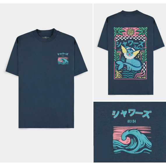POKEMON - Vaporeon - Men T-Shirt Loose Fit (M)