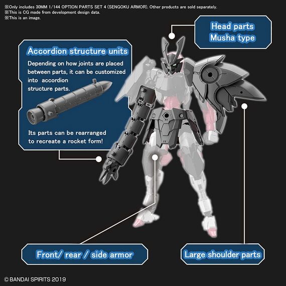 30MM - 1/144 Option Parts Set 4 (Sengoku Armor) - Model Kit