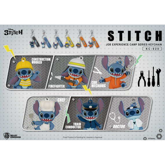 DISNEY - Stitch job experience camp series - 12 Keychain Display 4cm
