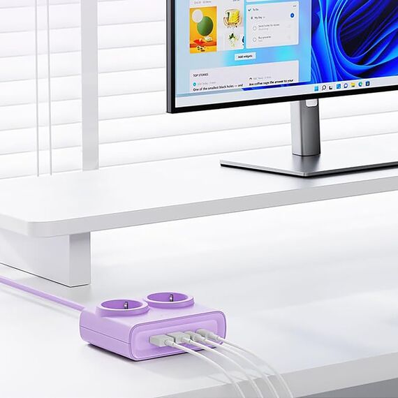 Orico PDC25 25W 6in1 Power Strip 2x AC + 2x USB-A + 2x USB-C - Purple