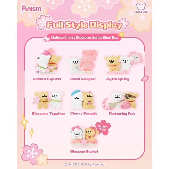 Maltese Cherry Blossoms Series Mini Figures 10 cm Display (6)