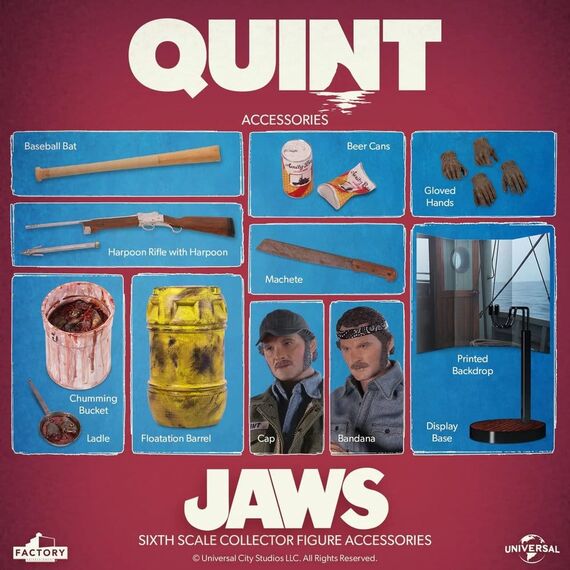 Jaws Action Figure 1/6 Quint 15 cm