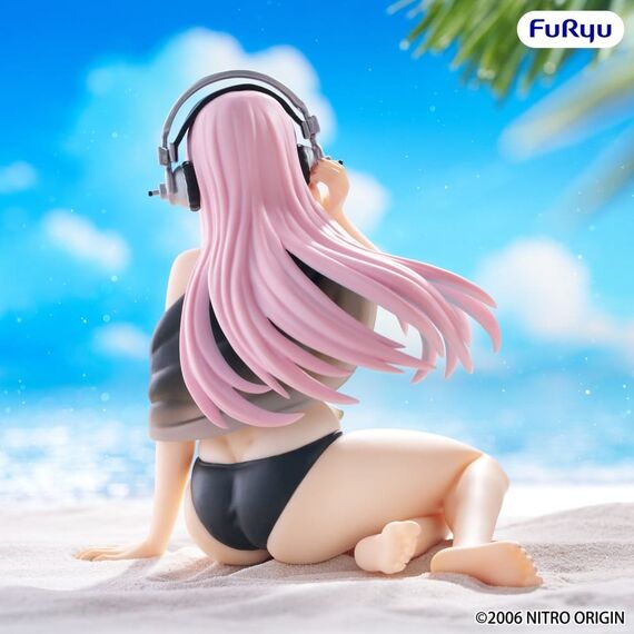 Super Sonico Noodle Stopper PVC Statue Super Sonico Swimsuit Black Color Ver. 10 cm
