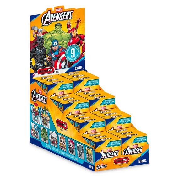Marvel The Avengers Pin Badges Series 1 Display (24)