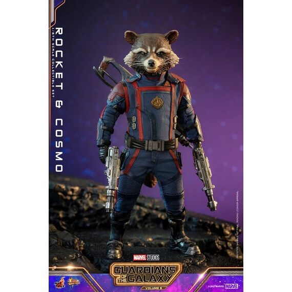 Guardians of the Galaxy Vol. 3 Movie Masterpiece Action Figuren 1/6 Rocket & Cosmo 16 cm