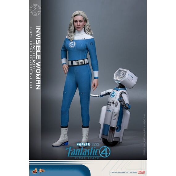 The Fantastic Four: First Steps Movie Masterpiece Action Figure 2-Pack 1/6 Invisible Woman & H.E.R.B.I.E. 28 cm
