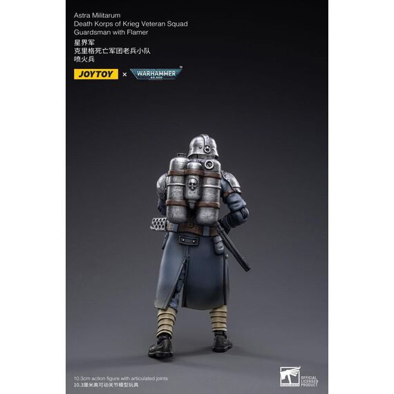 Warhammer 40k Action Figure 1/18 Death Korps of Krieg Veteran Squad Guardsman with Flamer 10 cm