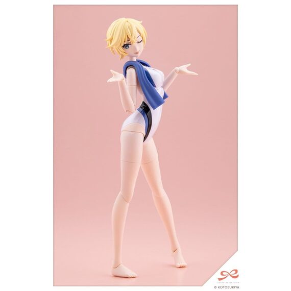 Sousaishojoteien Plastic Model 1/10 Rui Saotome Touou High School Competitive Swimsuit Dreaming Style White Dolphin 16 cm