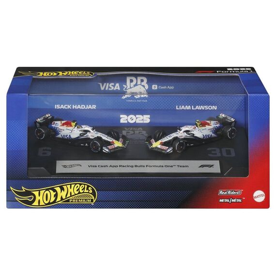 Formula 1 Hot Wheels Premium Die-Cast Vehicle 2-Pack 1:64 Team Visa Cash App Racing Bulls