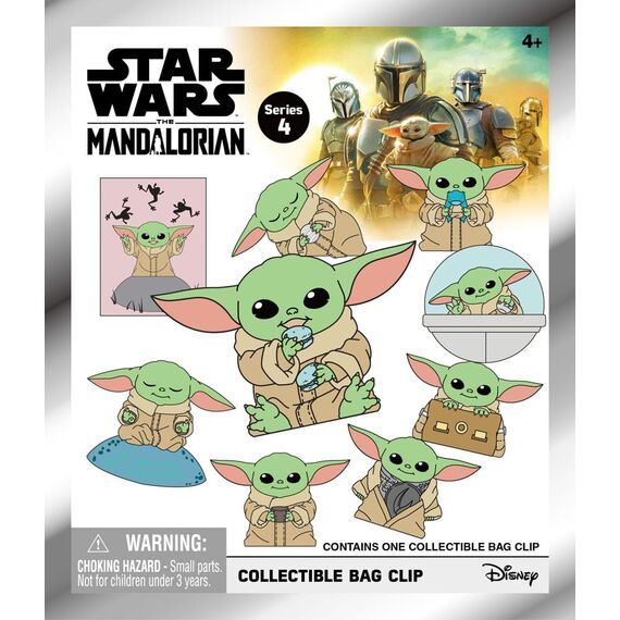 Star Wars 3D Foam Bag Clips Best of Grogu Series 1 Display (24)