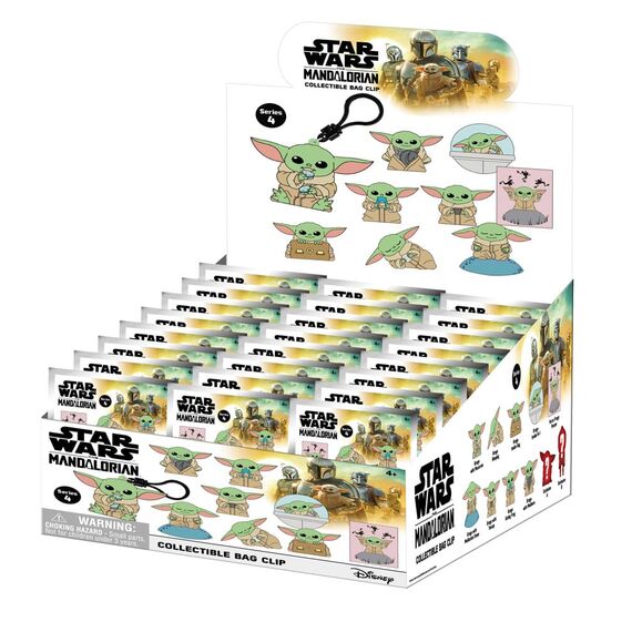 Star Wars 3D Foam Bag Clips Best of Grogu Series 1 Display (24)