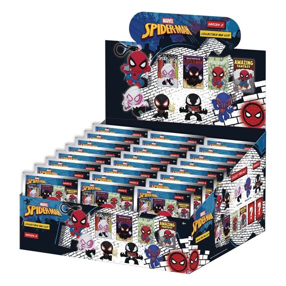 Spider-Man Classic 3D PVC Bag Clips Series 2 Display (24)